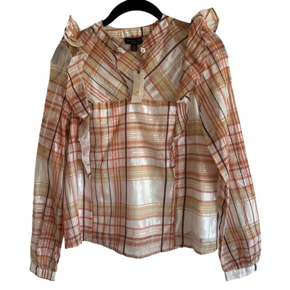 NWT Anthropologie Current Air Polly Ruffled Peasant Blouse, Size XS - Picture 5 of 11